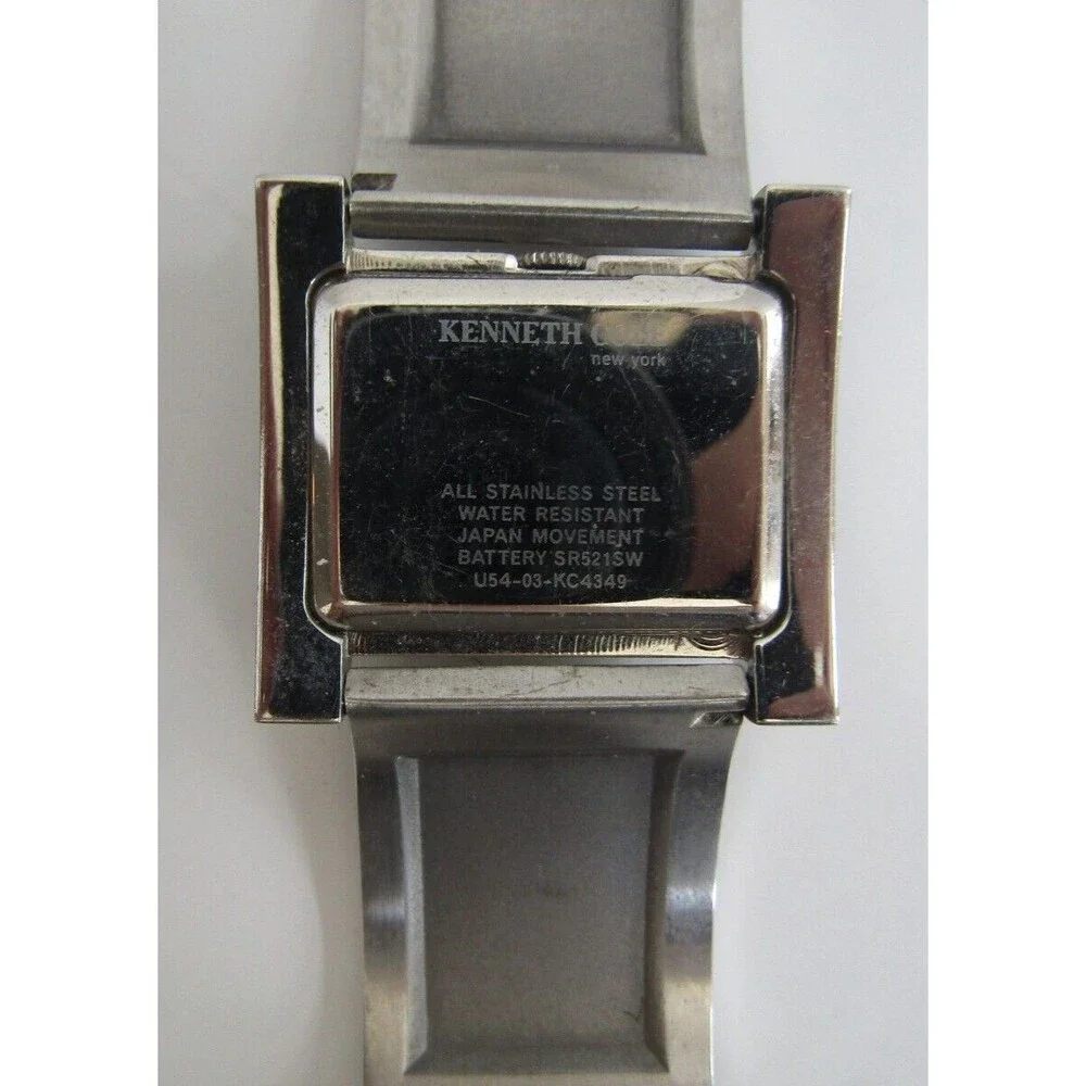 Kenneth Cole New York Watch Vintage Stainless Steel With Box Booklet KC4349